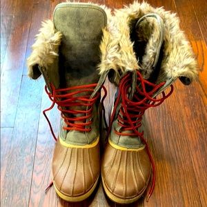 🌻Tall boots with the fur!